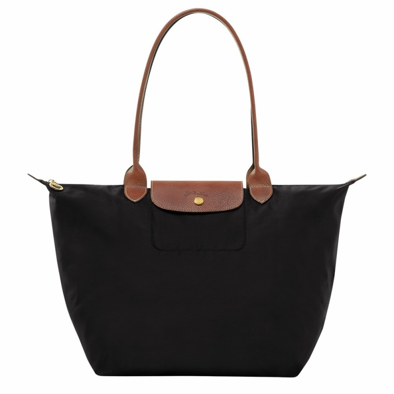 Black Longchamp Le Pliage Original L Women's Shoulder Bags